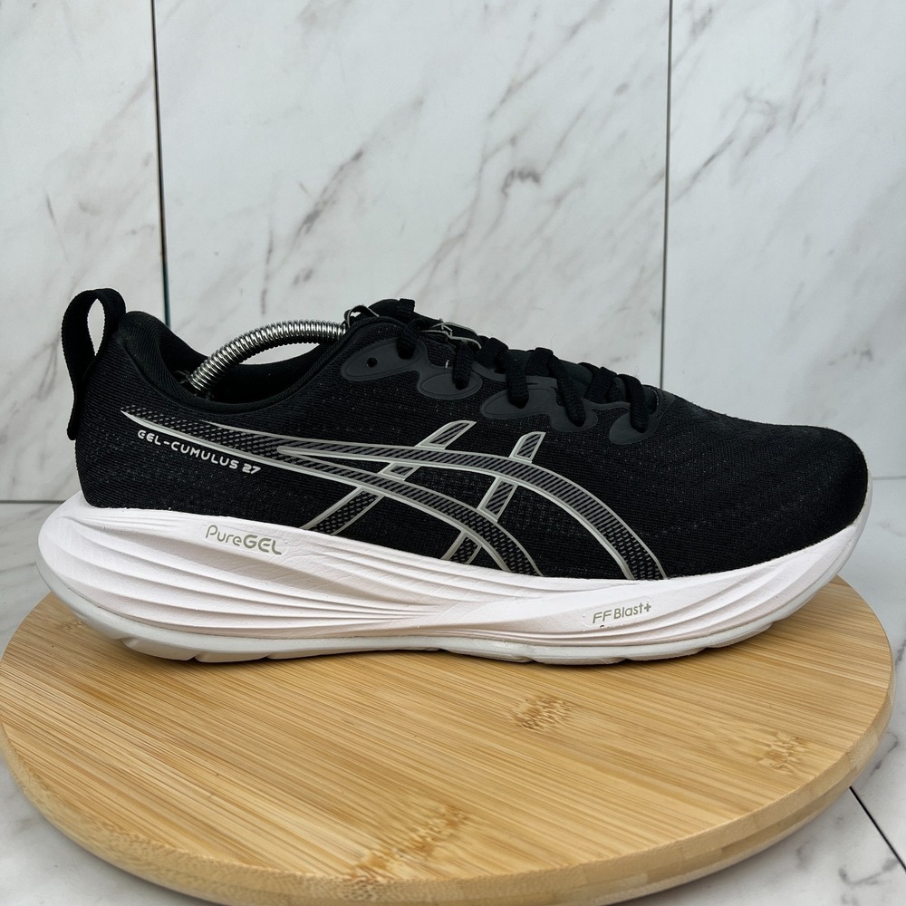 Asics Gel-Cumulus 27 Mens Size 12 Black White Running Sneakers Shoes 1011B960